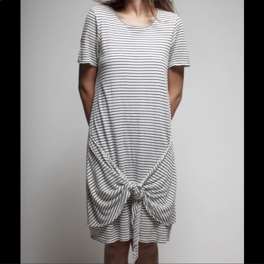 Anthropologie Dolan Linen Striped Dress